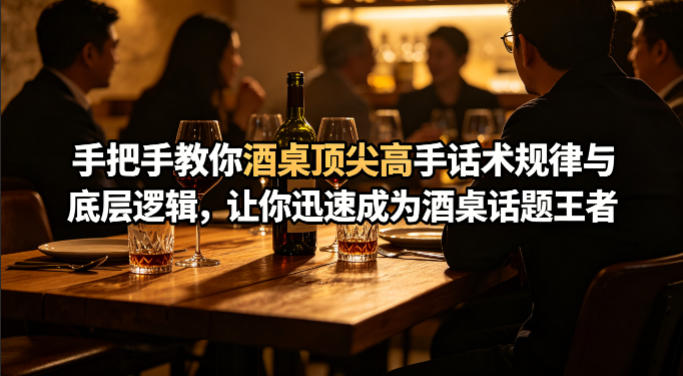 付费文章：手把手教你酒桌顶尖高手话术规律与底层逻辑，让你迅速成为酒桌话题王者(二十年全网独家经验分享)-来聚吧