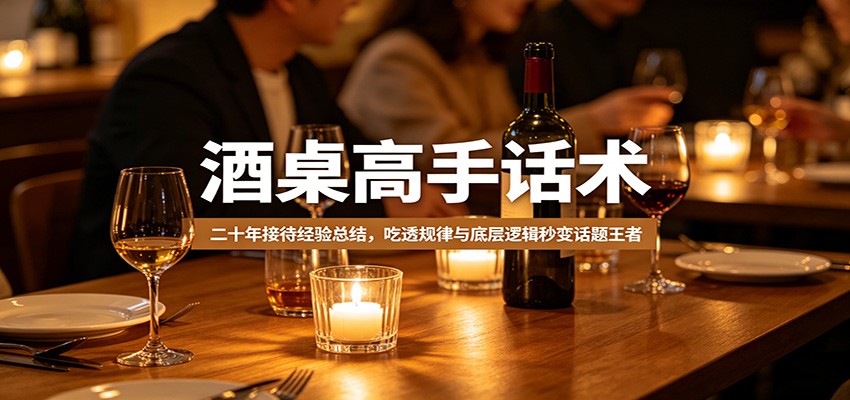 酒桌高手话术:二十年接待经验总结,吃透规律与底层逻辑秒变话题王者-来聚吧