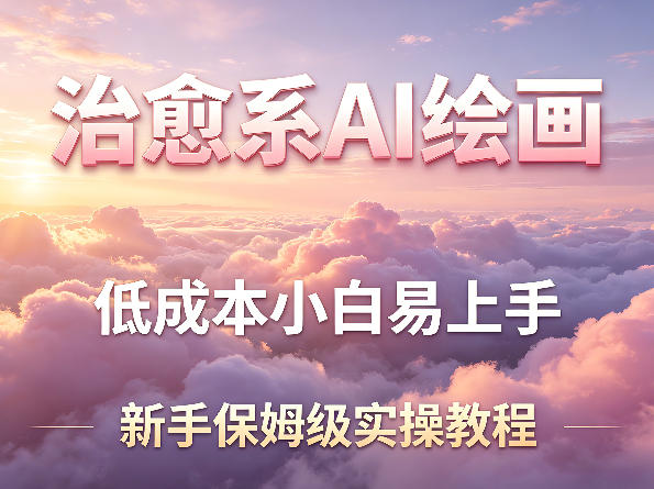 治愈系AI绘画提示词项目，低成本小白易上手，每天10分钟，新手保姆级实操教程-来聚吧