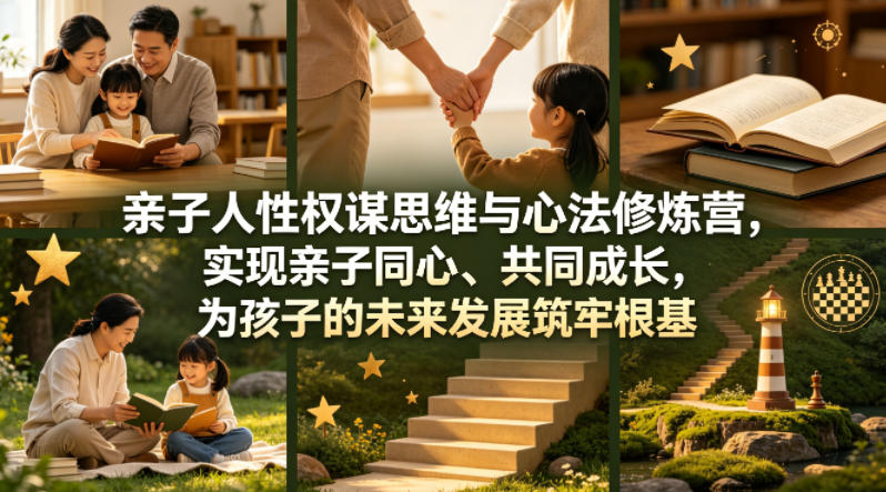 亲子人性权谋思维与心法修炼营，实现亲子同心、共同成长，为孩子的未来发展筑牢根基【音频】-来聚吧