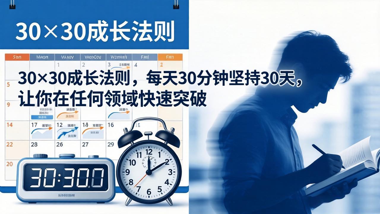 付费文章：30×30成长法则，每天30分钟坚持30天，让你在任何领域快速突破-来聚吧