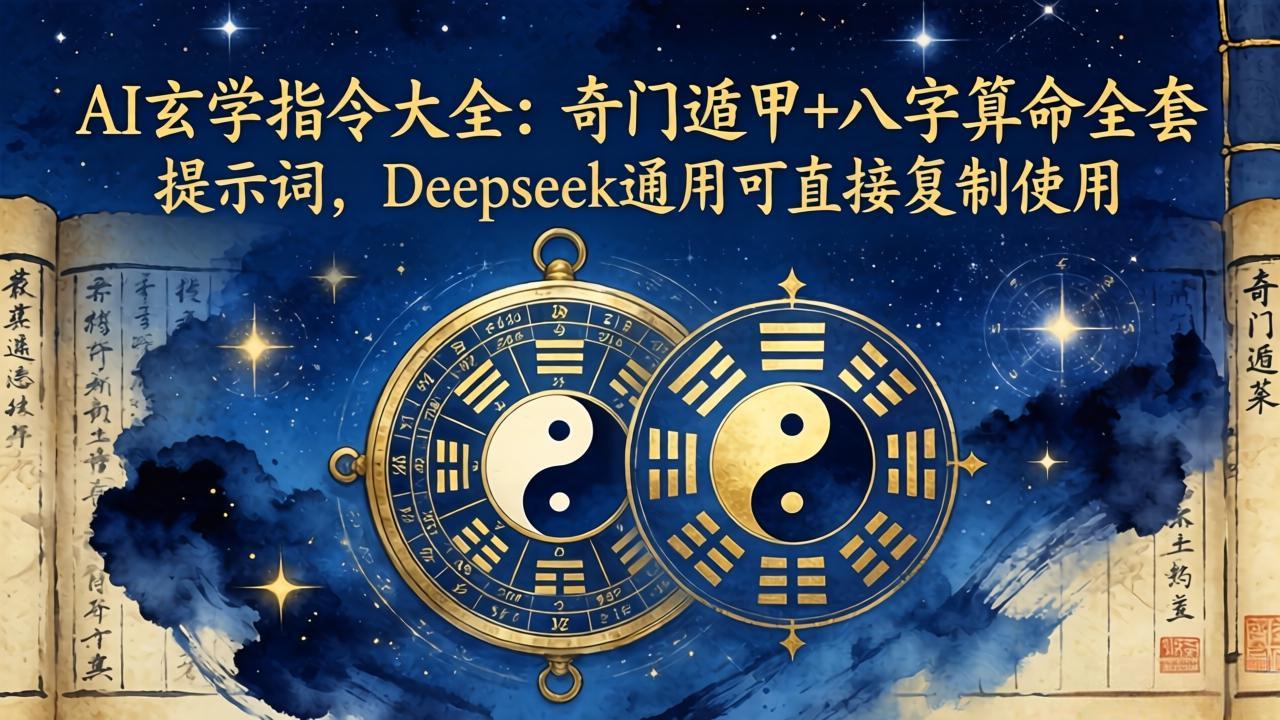 AI玄学指令大全：奇门遁甲+八字算命全套提示词，Deepseek通用可直接复制使用-来聚吧
