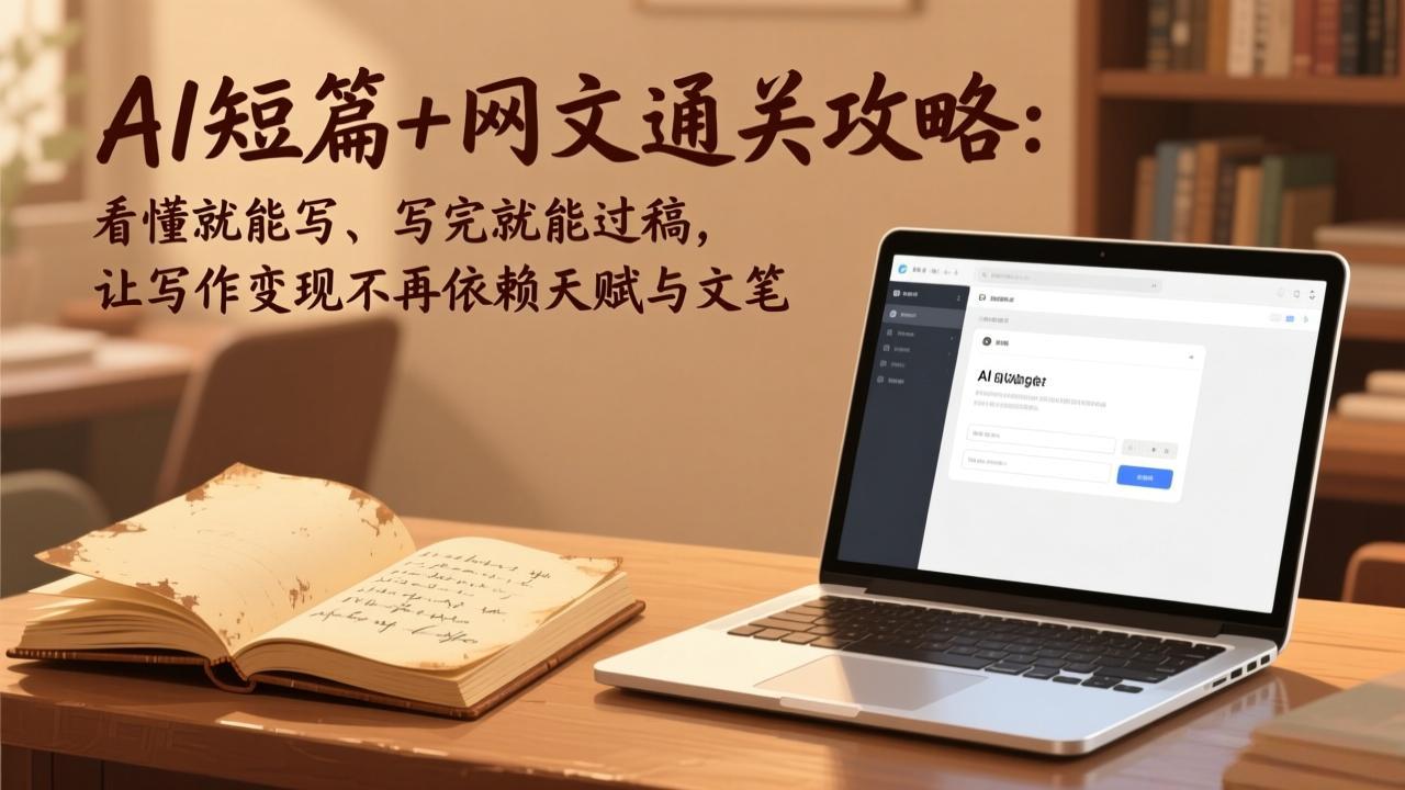 AI短篇+网文通关攻略-更新4月：看懂就能写、写完就能过稿，让写作变现不再依赖天赋与文笔-来聚吧