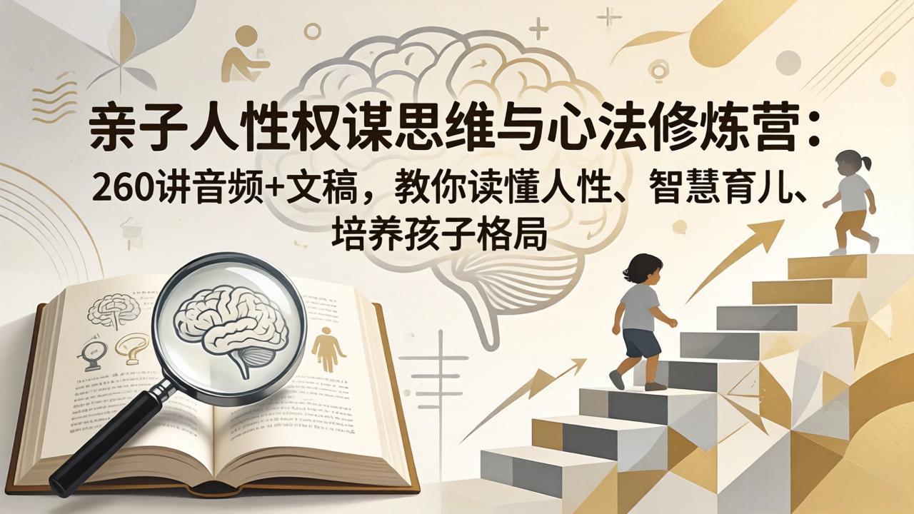 亲子人性权谋思维与心法修炼营：260讲音频+文稿，教你读懂人性、智慧育儿、培养孩子格局-来聚吧