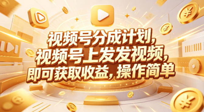 视频号分成计划，599元众筹的Red团队课程，视频号上发发视频，即可获取收益，操作简单-来聚吧