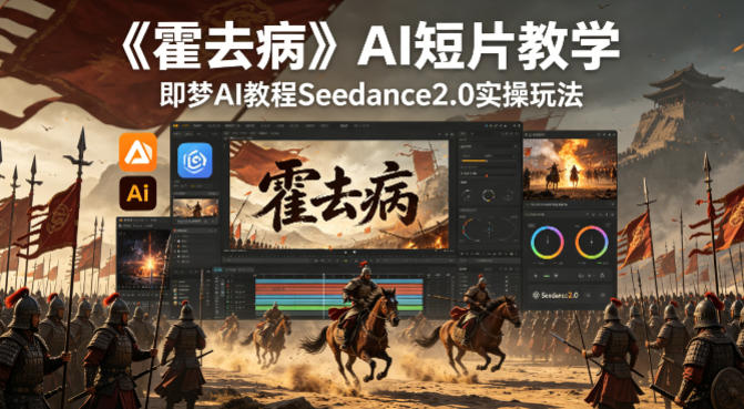 《霍去病》AI短片教学，即梦AI教程Seedance2.0实操玩法-来聚吧