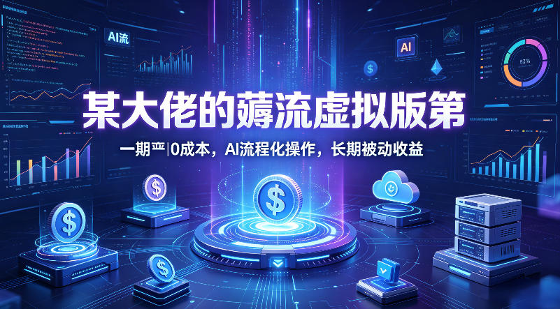 某大佬的薅流虚拟版第一期丨0成本，AI流程化操作，长期被动收益-来聚吧