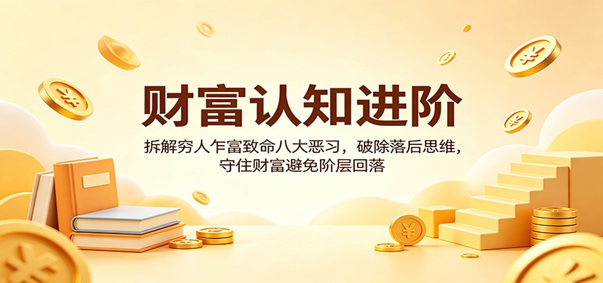 财富认知进阶：拆解穷人乍富致命八大恶习，破除落后思维，守住财富避免阶层回落-来聚吧