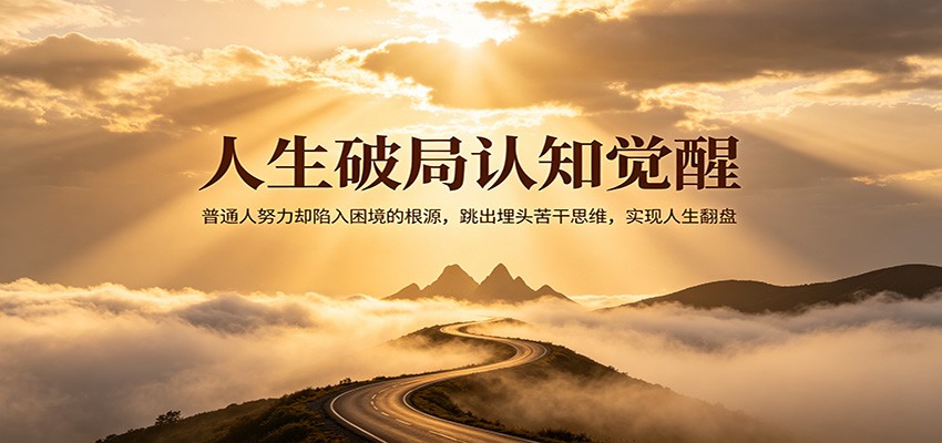 人生破局认知觉醒，普通人努力却陷入困境的根源，跳出埋头苦干思维，实现人生翻盘-来聚吧