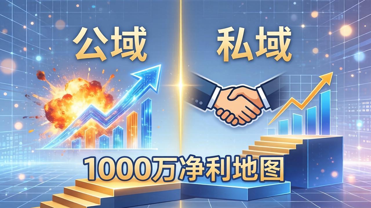 公域玩命出爆款，私域悄悄做成交：这套AI内训课，2026给你打通1000万净利的地图-来聚吧