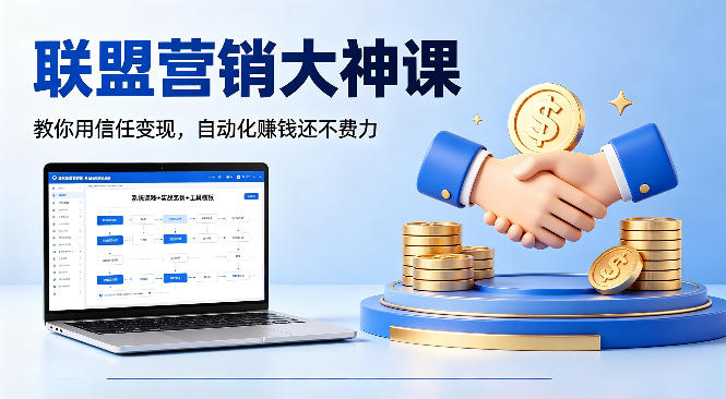 联盟营销大神课，教你用信任变现，自动化賺钱还不费力【原创双语字幕】-来聚吧