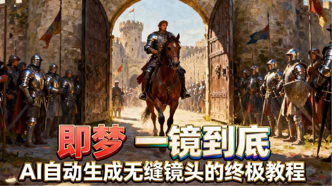 即梦AI一镜到底终极教程，智能补帧+运镜技巧，AI自动生成无缝丝滑长镜头高效出片-来聚吧