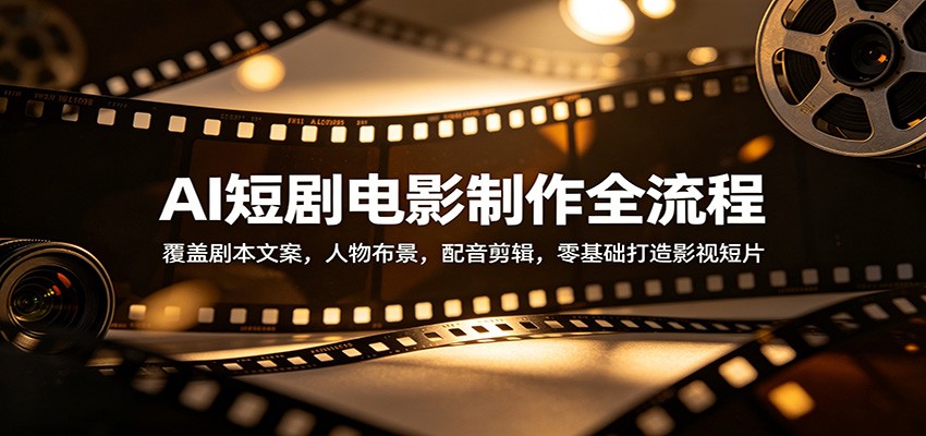 AI短剧电影制作全流程：覆盖剧本文案，人物布景，配音剪辑，零基础打造影视短片-来聚吧