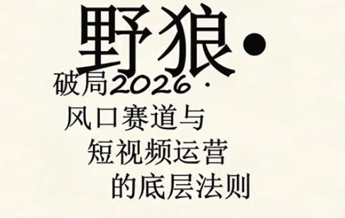野狼团队·多平台实操运营课，覆盖AI口播、服装、好物、漫剪等热门玩法(更新4月29日)-来聚吧