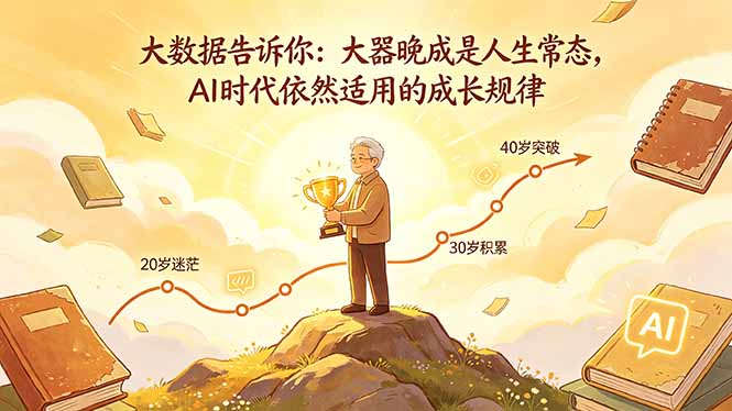 付费文章：大数据告诉你：大器晚成是人生常态，AI 时代依然适用的成长规律-来聚吧