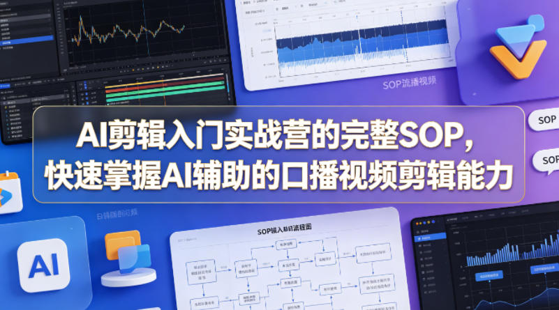AI剪辑入门实战营的完整SOP,快速掌握AI辅助的口播视频剪辑能力-来聚吧