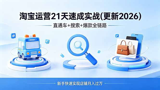 淘宝运营21天速成实战(更新4月-来聚吧