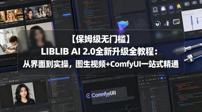 【保姆级无门槛】LIBLIB AI 2.0全新升级全教程:从界面到实操,图生视频+ComfyUI一站式精通-来聚吧