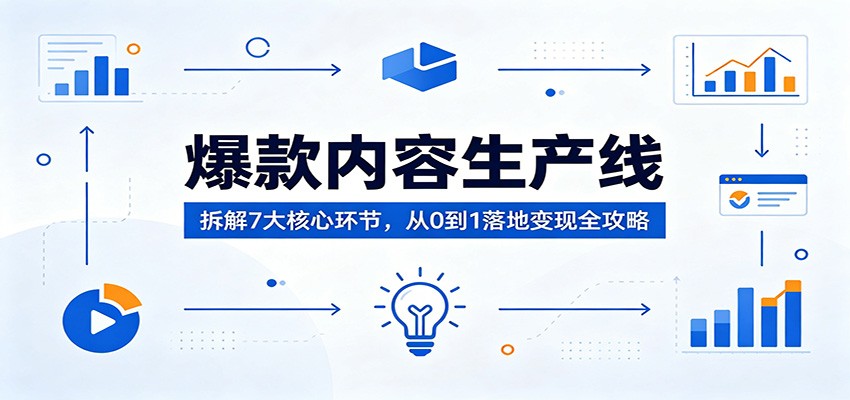 爆款内容生产线:拆解7大核心环节,从0到1落地变现全攻略-来聚吧