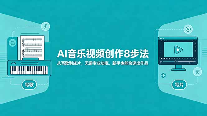AI音乐视频创作8步法:从写歌到成片,无需专业功底,新手也能快速出作品-来聚吧