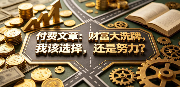 付费文章:财富大洗牌,我该选择,还是努力?-来聚吧