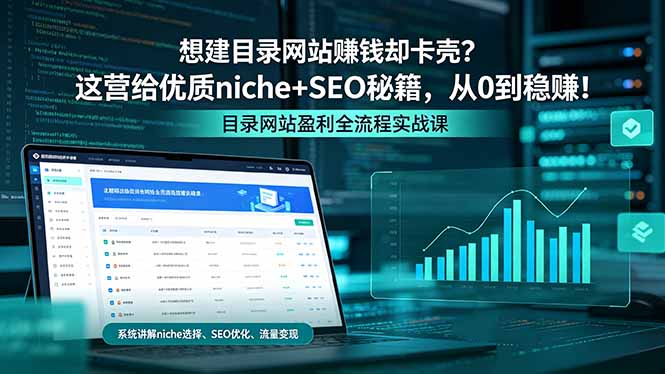 想建目录网站赚钱却卡壳?这营给优质 niche+SEO 秘籍,从 0 到稳赚!-来聚吧