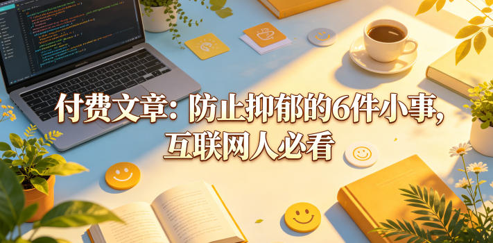 付费文章：防止抑郁的6件小事，互联网人必看！-来聚吧