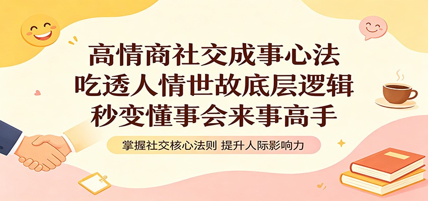 高情商社交成事心法：吃透人情世故底层逻辑，秒变懂事会来事高手-来聚吧