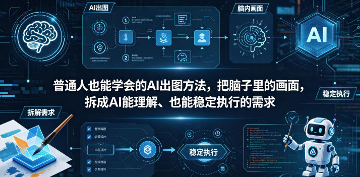 普通⼈也能学会的AI出图⽅法,把脑子里的画面,拆成AI能理解、也能稳定执行的需求【文档】-来聚吧
