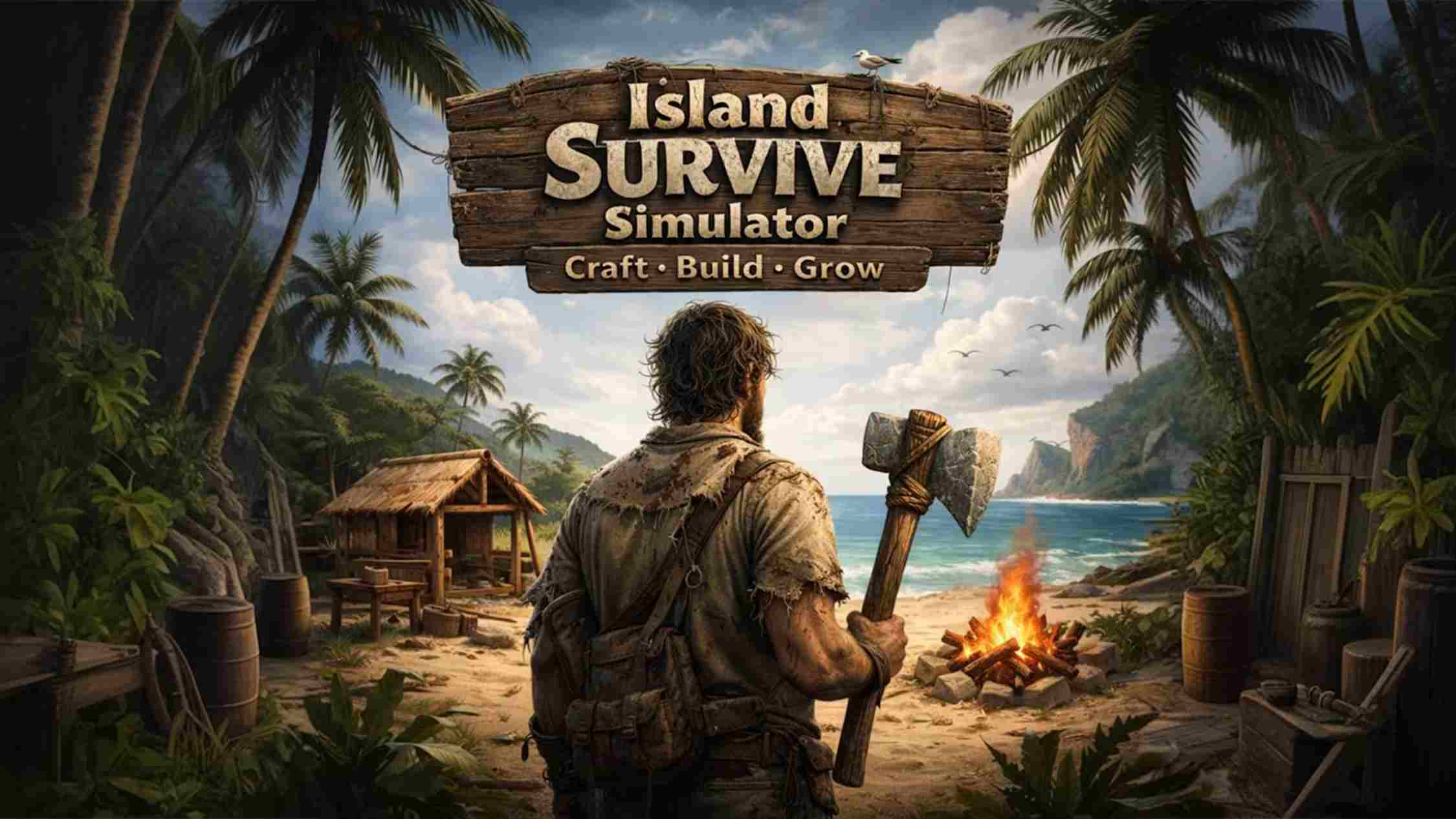 岛屿生存模拟器 .Island Survive Simulator – Craft, Build, Grow 英语-来聚吧