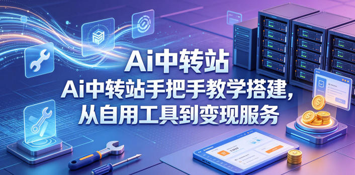 Ai中转站手把手教学搭建,从自用工具到变现服务-来聚吧