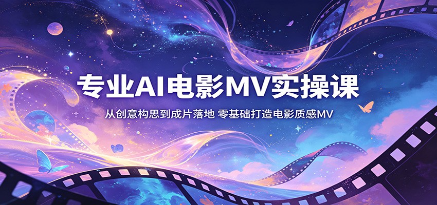 专业AI电影MV实操课：从创意构思到成片落地，零基础打造电影质感MV-来聚吧