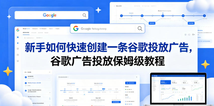 新手如何快速创建一条谷歌投放广告，谷歌广告投放保姆级教程-来聚吧