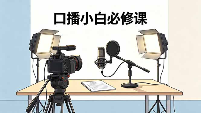 口播小白必修课：录像收音灯光设备+脚本撰写，搭专业级录制场景-来聚吧
