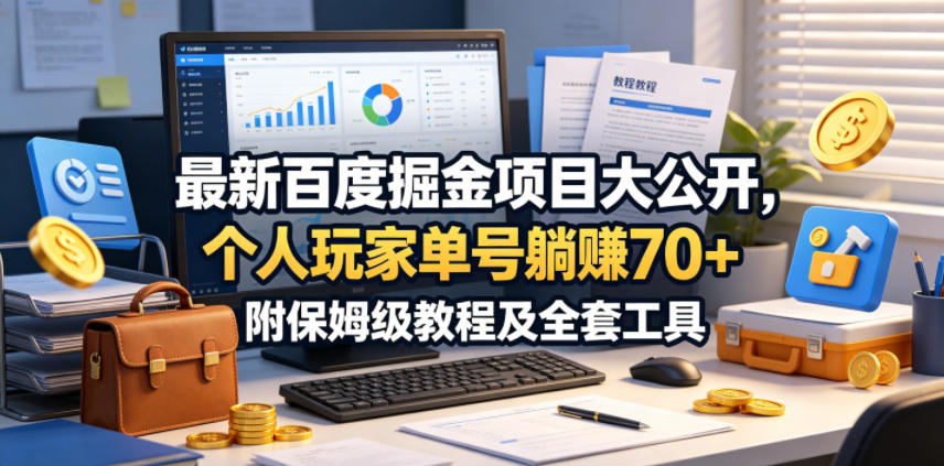 最新百度掘金项目大公开,个人玩家单号躺賺70+,附保姆级教程及全套工具【揭秘】-来聚吧