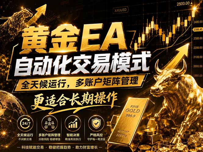 黄金EA量化:多窗口矩阵稳定运行,系统自动执行,收益空间持续放大-来聚吧