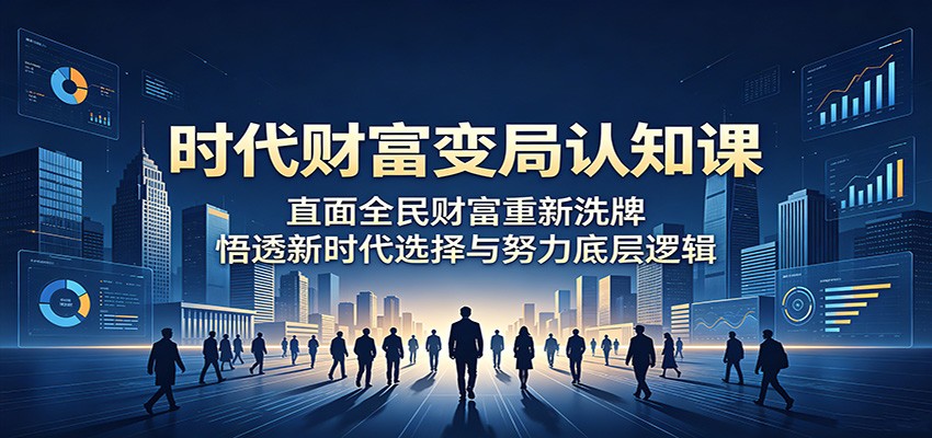 时代财富变局认知课:直面全民财富重新洗牌,悟透新时代选择与努力底层逻辑-来聚吧