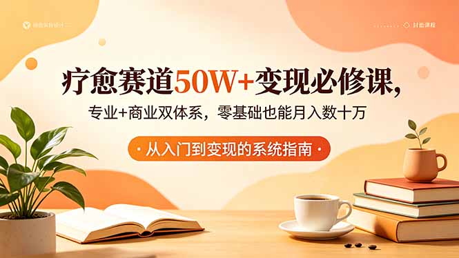 疗愈赛道50W+变现必修课，专业+商业双体系，零基础也能月入数十万-来聚吧