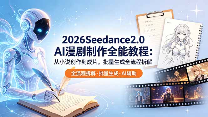 2026Seedance2.0 AI制作全能教程：从小说创作到成片，批量生成全流程拆解-来聚吧