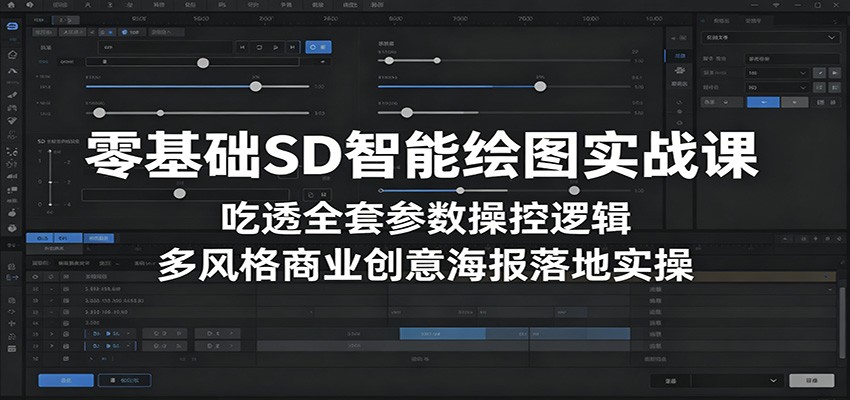 零基础SD智能绘图实战课：吃透全套参数操控逻辑，多风格商业创意海报落地实操-来聚吧