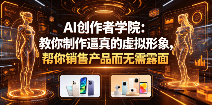 AI创作者学院:教你制作逼真的虚拟形象,帮你销售产品而无需露面【原创双语字幕】-来聚吧