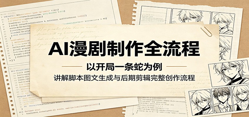 AI漫剧制作全流程：以开局一条蛇为例，讲解脚本图文生成与后期剪辑完整创作流程-来聚吧