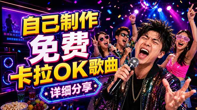 免费卡拉OK歌曲制作全攻略:音轨分离字幕制作,零基础快速做出专业K歌视频-来聚吧
