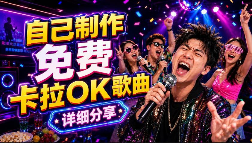 零基础AI制作免费卡拉OK视频教程,从歌曲生成、音轨分离到字幕制作、视频导出,手把手教学-来聚吧