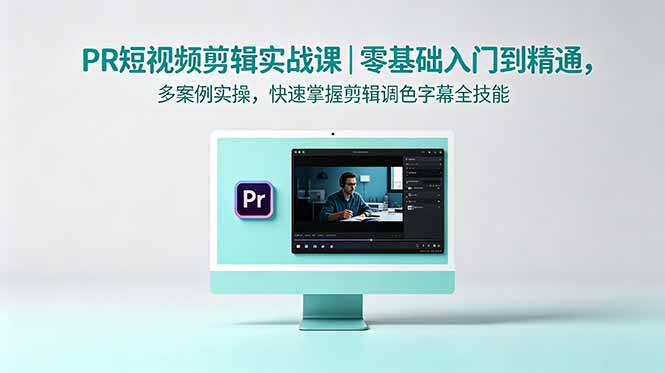 PR短视频剪辑实战课|零基础入门到精通,多案例实操,快速掌握剪辑调色字幕全技能-来聚吧