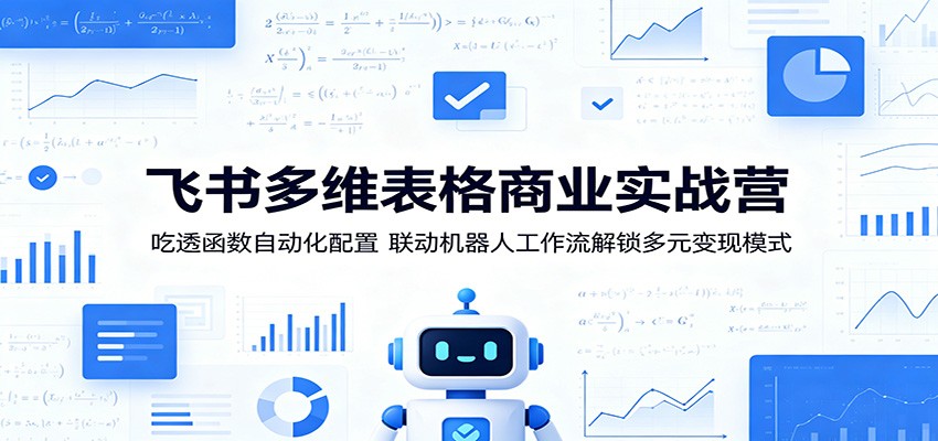 飞书多维表格商业实战营:吃透函数自动化配置,联动机器人工作流解锁多元变现模式-来聚吧