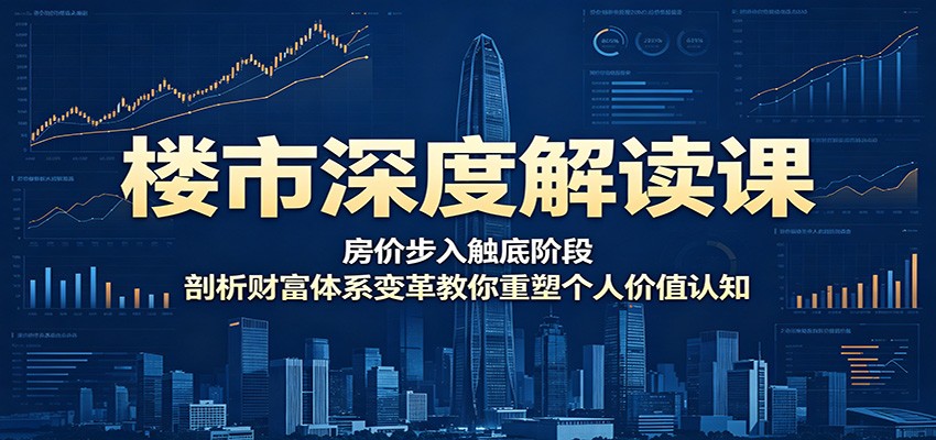 楼市深度解读课：房价步入触底阶段，剖析财富体系变革教你重塑个人价值认知-来聚吧