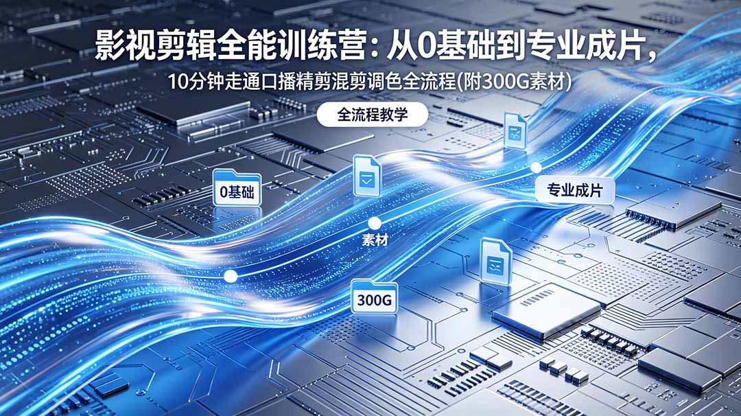 2026影视剪辑全能实战课｜0基础到专业成片，全流程教学，高清带300G素材-来聚吧