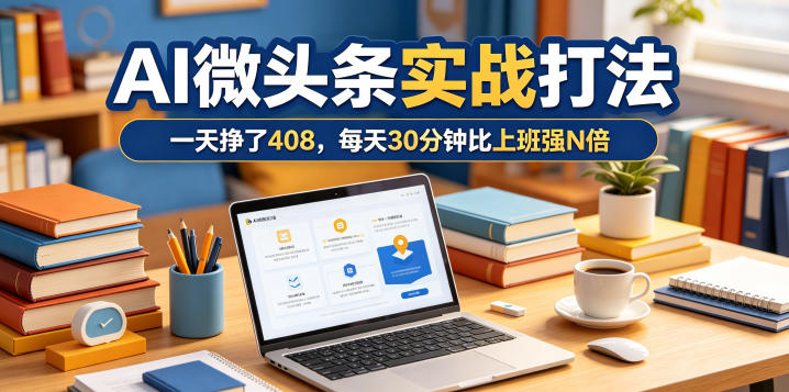 一天挣了408,AI微头条实战打法,每天30分钟比上班强N倍-来聚吧