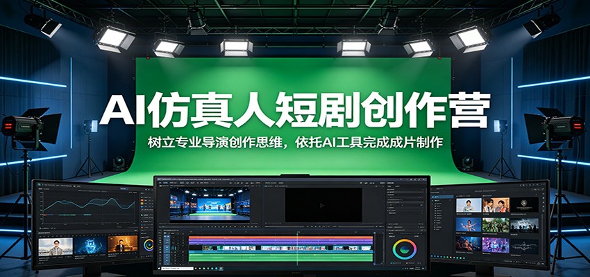 AI仿真人短剧创作营：树立专业导演创作思维，依托AI工具完成成片制作-来聚吧